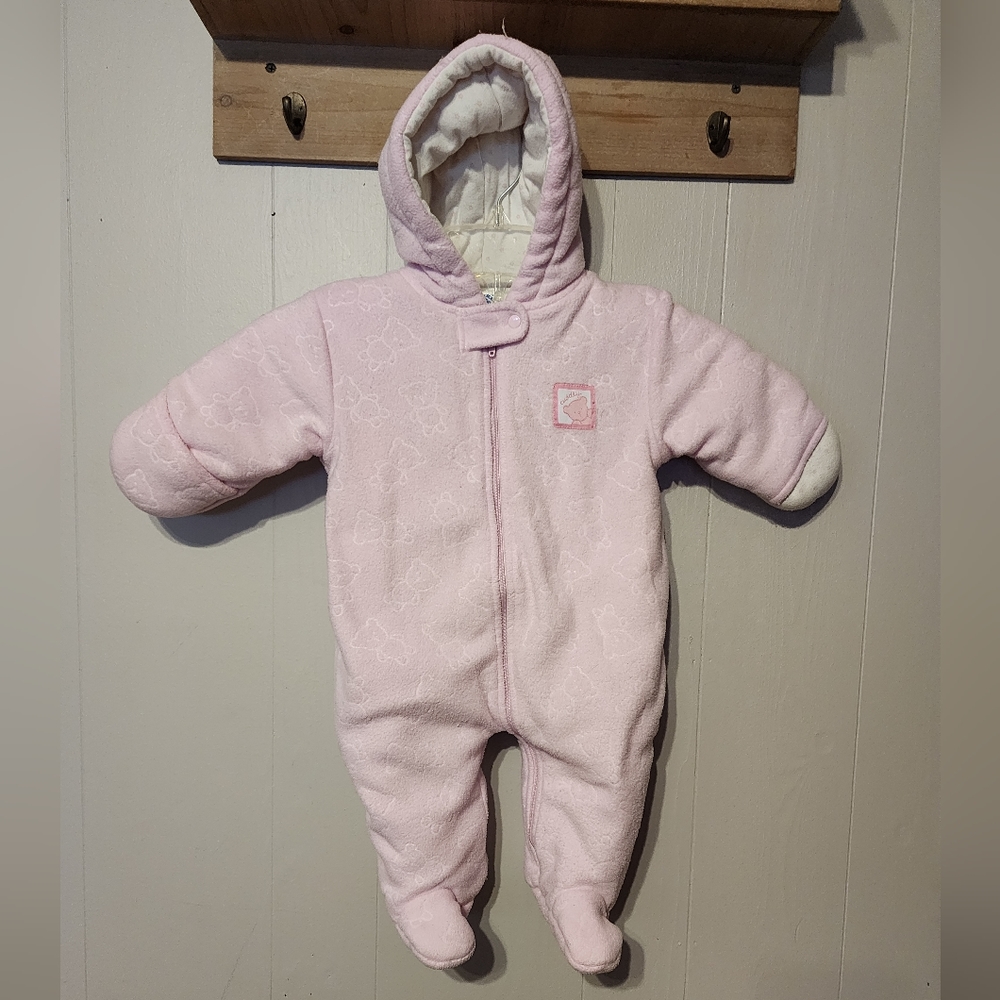 Carters Child Of‎ Mine Snowsuit Baby Girl Pink Fleece Winter  3 - 6 Month B216